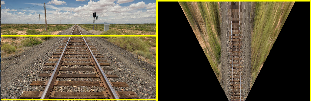Example rail homography